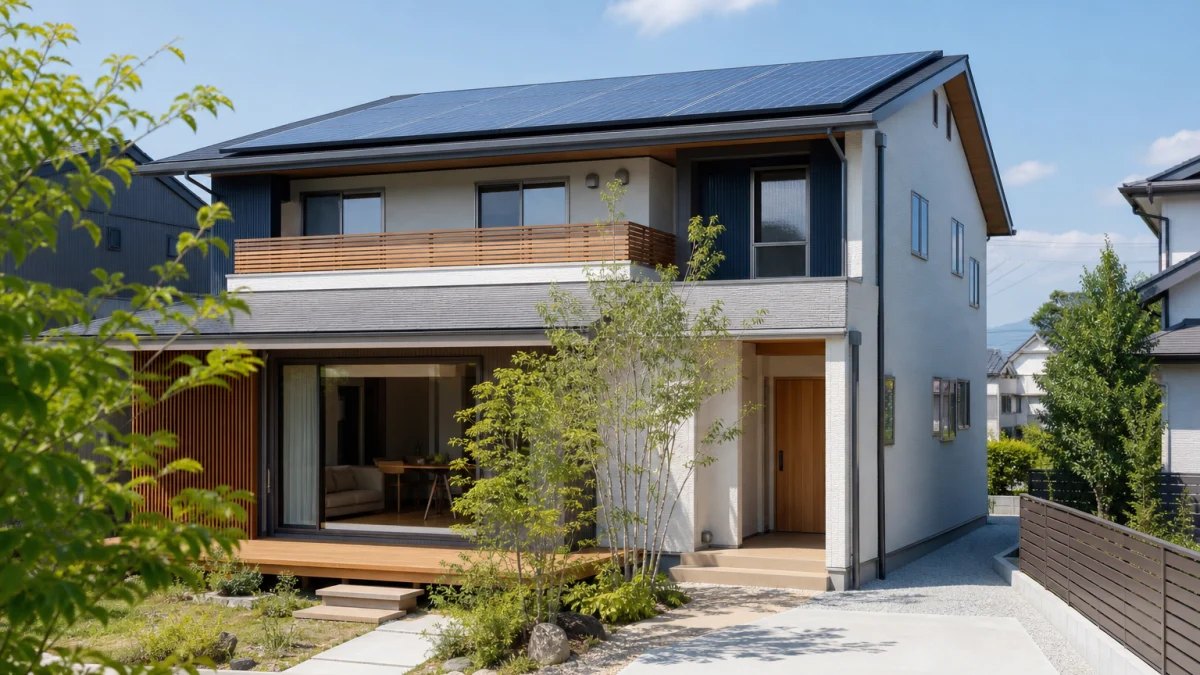 既設の太陽光発電を活用した蓄電池追加を検討する住宅のイメージ
